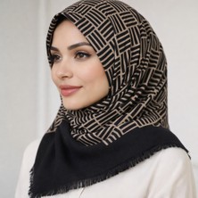 Sinem Emprime Koton Eşarp -  Siyah / KARAMEL-6290-17