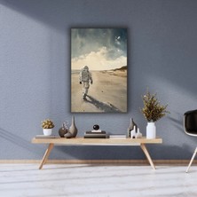 Uzay Temalı Dekoratif Cam Tablo