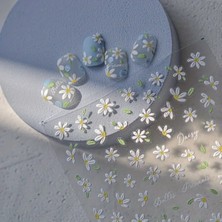 Özgürce Renkli Çiçekli Tasarım Yapışkan Tırnak Sticker Nail Art Seti