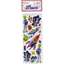 Ticon Sticker Puffy Kabartma Etiket 348952 Uzay