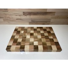 Ahşap Damalı Kesme Tahtası