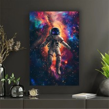 Uzay Temalı Dekoratif Cam Tablo