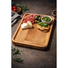 Debreli Ahşap - Masif Kayın Ağacından Dikdörtgen Dev Boy Sunumluk