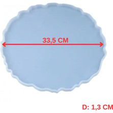 Hobiflex Epoksi Reçine Silikon Kalıp İthal Tırtıklı Büyük  Yuvarlak Tepsi Sunum ve Muhtelif Kalıp HB200