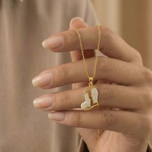 Baleno Concept 925 Ayar Gümüş Zirkon Taşlı Kalp Içinde Çift Silüeti - Sevdiklerinize Özel Anlamlı Hediye