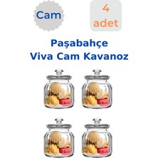 Feyza Design 4’lü Viva Cam Kavanoz Seti, Erzak Saklama Kabı 4X900 cc