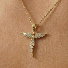 Baleno Concept 925 Ayar Gümüş Sevgiliye Hediye Işıltılı Melek Kolye - Sevdiklerinize Özel Anlamlı Hediye