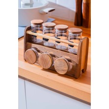 Feyza Design Şık 7'li Baharatlık Takımı, Standlı, Modern ve Kullanışlı Tasarım