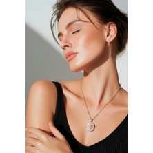 316L Paslanmaz Çelik Kararmaz Altın Rengi Çiçek Işlemeli Açılabilir Resim Koyulabilir Toz Pembe Madalyon Kolye