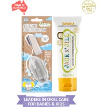 Jack N' Jill Jack N Jill Bebek Diş Fırçalama Seti (Silikon 2\'li Parmak Fırça + Muz Aromalı Diş Macunu 50G)