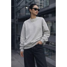 Sweatshirt Bisiklet Yaka Unisex Üçiplik