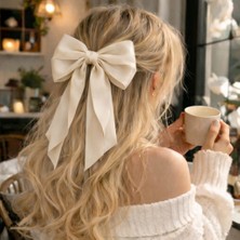 Gigi Giyim Uzun Kuyruklu Saten Otomatik Kadın Toka