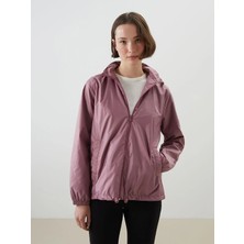 LC Waikiki Lcwaıkıkı Classic Pembe Kapüşonlu Kadın Yağmurluk