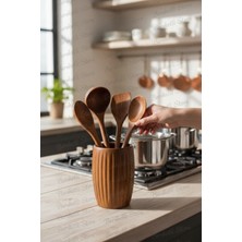 Feyza Design Kavisli Akasya Ağacı Kaşıklık, Modern ve Şık Tasarım