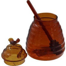 Feyza Design Şeffaf Cam Bal Kavanozu, 13 Cm, Sağlam ve Şık Tasarım