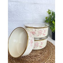 Feyza Design Emaye Saklama Kabı Seti, 3'lü, Şık ve Dayanıklı Mutfağınız Için