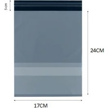 Baskısız Gri Renk 17X23+5 Cepsiz Kargo Poşeti 300 Lü Cac Plastik