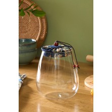 Feyza Design Şeffaf Cam Saklama Kabı 1100 Ml, Pratik ve Dayanıklı, Çok Amaçlı Kullanım