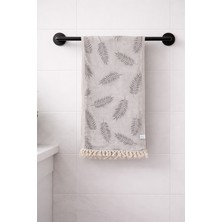 AQUATOLIA Doğa Peştemal %100 Pamuk Yaprak Desenli 100X180 cm Plaj Havlusu Yumuşak ve Hızla Kuruyan