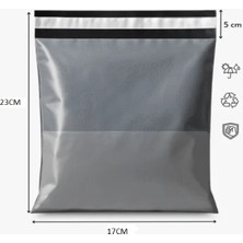 Baskısız Gri Renk 17X23+5 Poşeti 500 Adet Dayanıklı Cepli Kargo Poşeti Cac Plastik