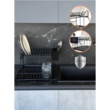 Feyza Design Çift Katlı Tezgah Üstü Paslanmaz Bulaşık Kurutma Sepeti