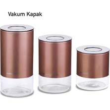 Feyza Design Şık Rosegold Saklama Seti 3'lü, Pratik ve Estetik Ev Düzeni Aracı