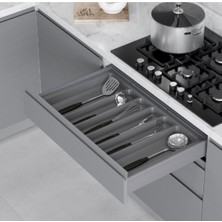 Feyza Design Çekmeceli Antibakteriyel Kepçelik 80'lik Modül, Gru, 74-68CM En, 49-41CM D