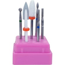 Özgürce 7'li Diamond Profesyonel Törpü Makinesi Uç Seti, Nail Art ve Protez Tırnak Için