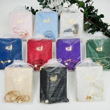 10 Ad. Karışık Renk Tüllü Kadife Yasin Inci Tesbih Hac Umre Mevlüt Hediyelik