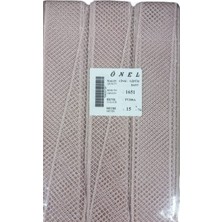 Dantel Polyester Güpür Bant Pudra 15 Metre En 3 cm ON-1651-PU