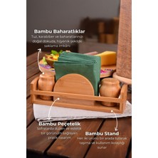 Feyza Design Şık Peçetelikli Tuzluk ve Biberlik Seti, Pratik ve Kullanışlı Tasarım