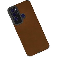 Olinea Tecno Pova Neo Kılıf Loop Deri Silikon - Kahverengi