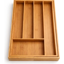 Feyza Design Ayarlanabilir Bambu Çekmece Içi Kaşıklık Genişletilebilir Düzenleyici