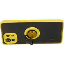 Starseven Mi 11 Lite Kılıf Montreal Yüzüklü Silikon Kapak - Sarı