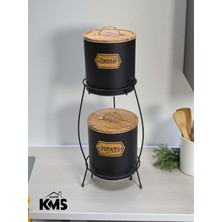 Feyza Design Çift Katlı Patates ve Soğan Sepeti, Pratik ve Şık Saklama Çözümü