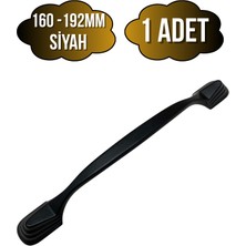Eymen Lüx Siyah Metal Dolap Kulpu Mobilya ve Mutfak Dolap KULPU(SİYAH)(160-192MM)