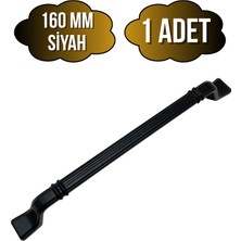 Havai Çizgili Siyah Metal Dolap Kulpu Mobilya ve Mutfak Dolap KULPU(SİYAH)(160MM)