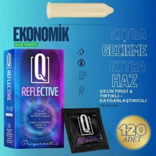 All Night Q Q Liquids Geciktiricili Tırtıklı Prezervatif 120’LI – Uzun Süreli Deneyim, Yoğun His ve Güvenli Koruma - Q Reflective