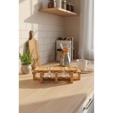 Feyza Design Şık 7 Parça Standlı Kahvaltılık Takımı Seti, Estetik ve Kullanışlı Tasarım