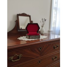 Eski Yeni Antik El Işçiliği Kaplama Takı Kutusu