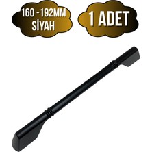 DS Yapı Saroz Düz Siyah Metal Dolap Kulpu Mobilya ve Mutfak Dolap KULPU(SİYAH)(160-192MM)