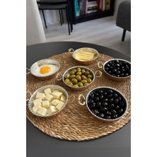 Feyza Design Bakır Çerezlik ve Sunumluk 6'lı Set, 10 cm Meze Tabağı