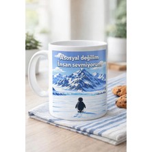 UD Asosyal Değilim Insan Sevmiyorum Penguen Kupa Bardak