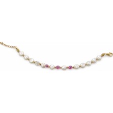 Stainless Stell Pembe Nazar Boncuklu Kadın Bileklik