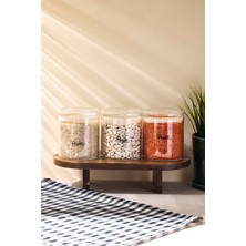 Feyza Design Setli 3'lü 500 ml Borosilikat Cam Kavanoz, 10X10 Cm, Şık ve Dayanıklı