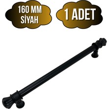 Nobel Akyaka Çizgili Siyah Metal Dolap Kulpu Mobilya ve Mutfak Dolap Kulpu(Siyah)