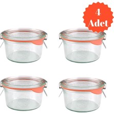 Feyza Design 4'lü 165 ml Kısa Cam Kavanoz Seti, Şık ve Kullanışlı Saklama Çözümleri