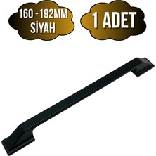 Vera Siyah Metal Dolap Kulpu Mobilya ve Mutfak Dolap KULPU(SİYAH)(160-192MM)