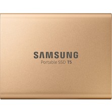 Samsung Taşınabilir Harici SSD T5 500GB USB 3.1 ile 540 MB/s Okuma Hızı Gold Renk