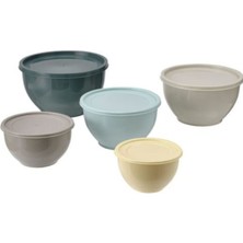 Feyza Design Renkli Kapaklı Saklama Kabı Seti, Pratik ve Şık Mutfak Gereçleri